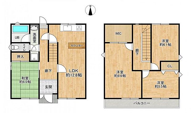 4LDK！収納スペース大変充実しております☆