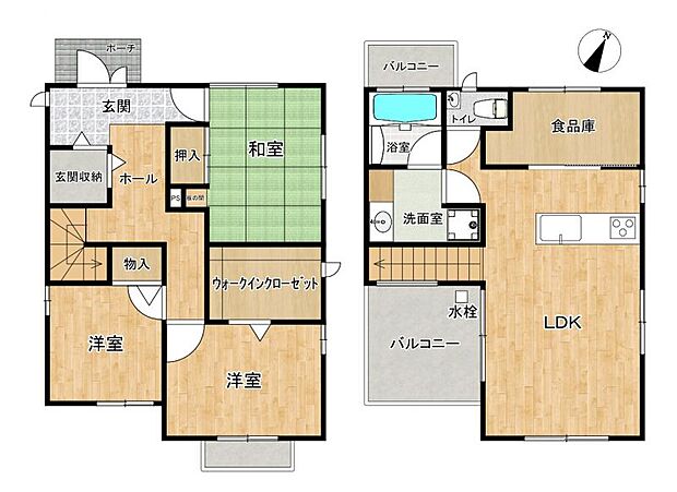 一宮市伝法寺六丁目(3LDK)の間取り