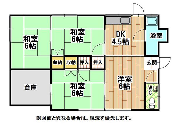 倉庫付で、季節物の収納スペースにどうぞ♪