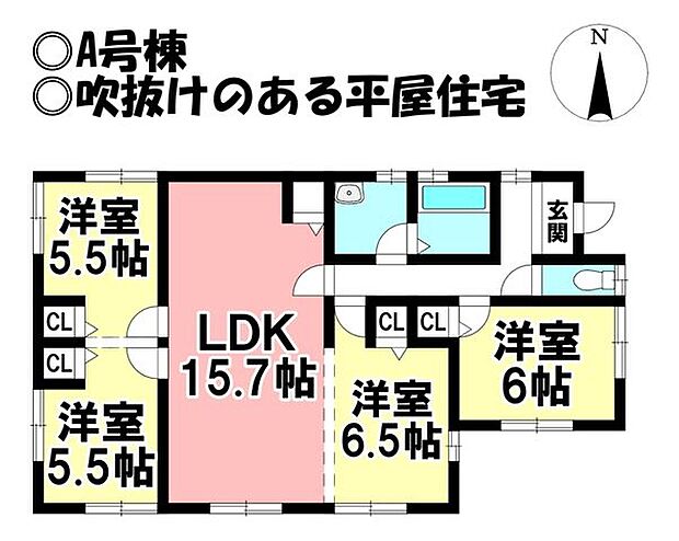 新築戸建 瑞穂市野田新田　全2棟(4LDK)の間取り