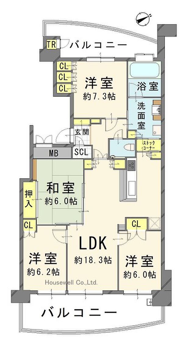 間取り図面です☆100平米越えでゆったりしたスペースです☆