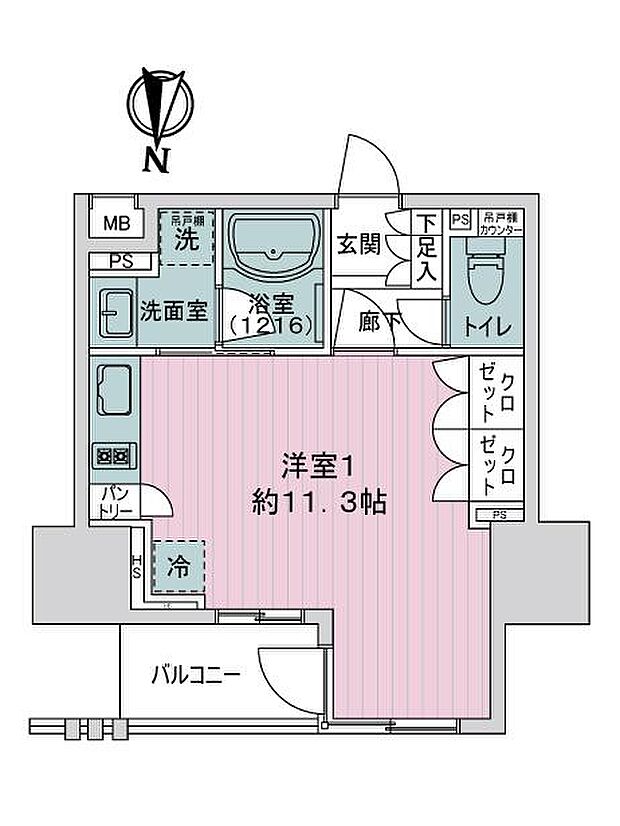 オープンレジデンシア名古屋栄(1R) 8階の間取り