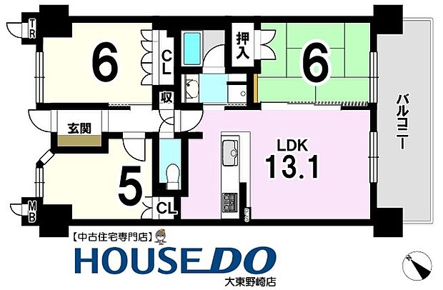 間取り図面は略図につき現況を優先致します。