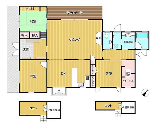 水戸市見川町　中古戸建(3LDK)の間取り