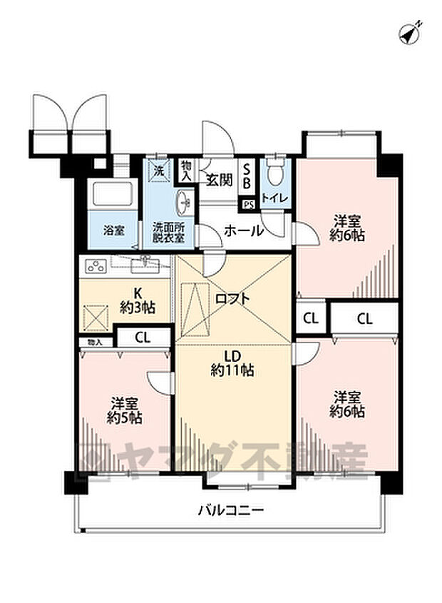 南向きの明るいお部屋＾＾ リビングにはロフトが設置。水回りは新品なので気持ちよく過ごせます＾＾