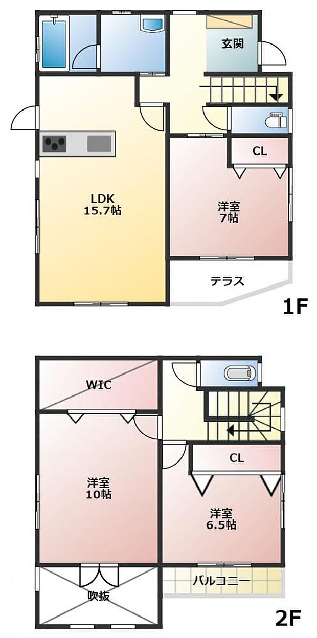 愛住宅施工のお家　宇土市走潟町　戸建(3LDK)の間取り