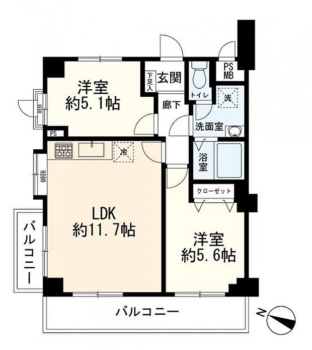 間取図　2LDK