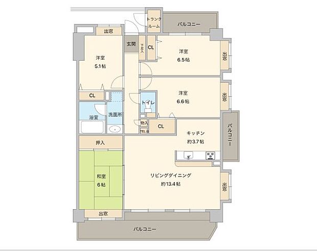 ◇◆90平米ある角部屋4LDK！【駐車場空き有】【宮竹小　徒歩9分】