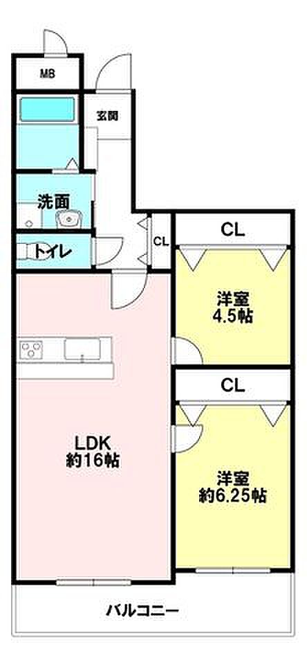 ルネ・パークプラザ(2LDK) 11階の間取り