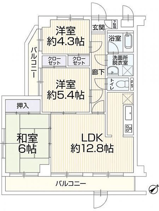 1階角住戸・専用庭付きです。