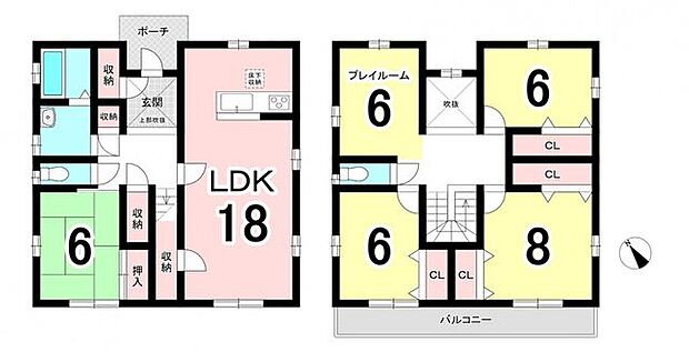 四季の丘5丁目　中古戸建(5LDK)の間取り