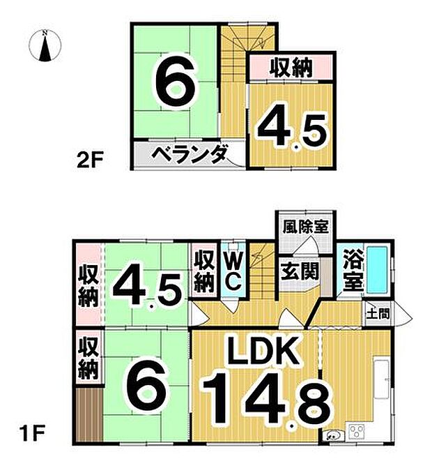 西16条南6丁目　中古戸建(4LDK)の間取り