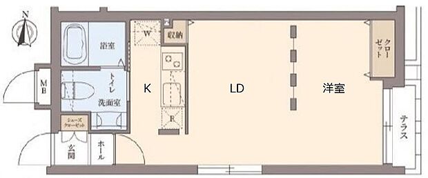 アーバイル新宿西落合(1LDK) 1階の間取り