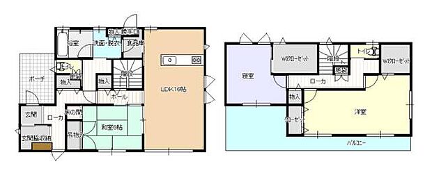 ■2階洋室は出入口と収納が2カ所あるので、間仕切りして2つの空間としてもお使いいただけそうですね♪