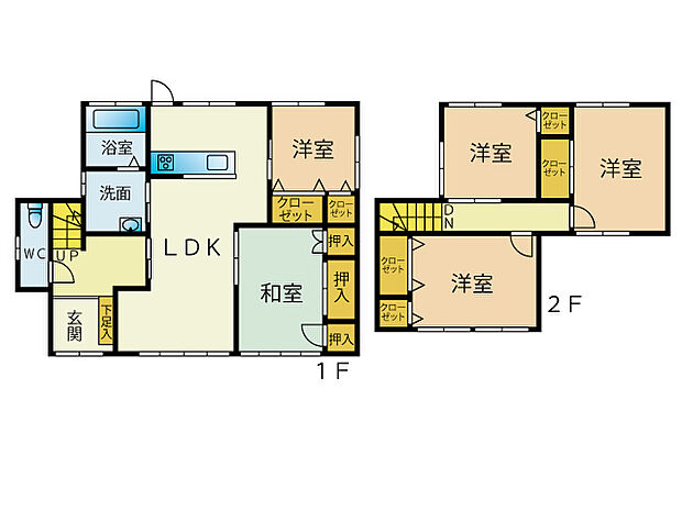 高雄5丁目　中古戸建(5LDK)の間取り