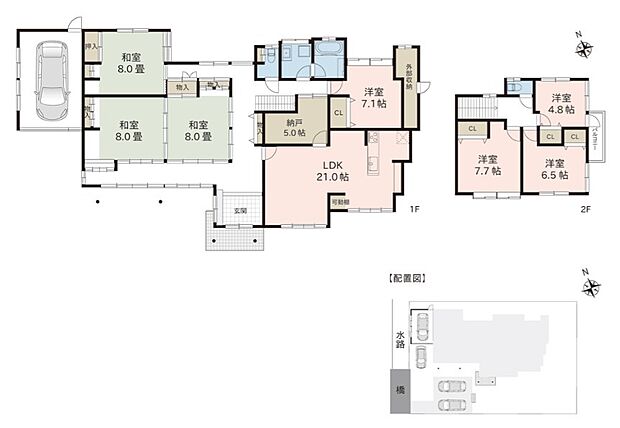 リセットハウス五泉市東本町2丁目(7SLDK)の間取り