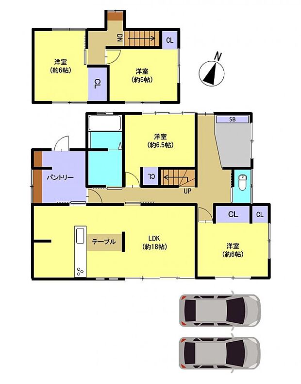 【リフォーム済】LDKを拡張し、パントリーをつくりました。一階に二部屋あり平屋のような使い方ができるのもメリットです。