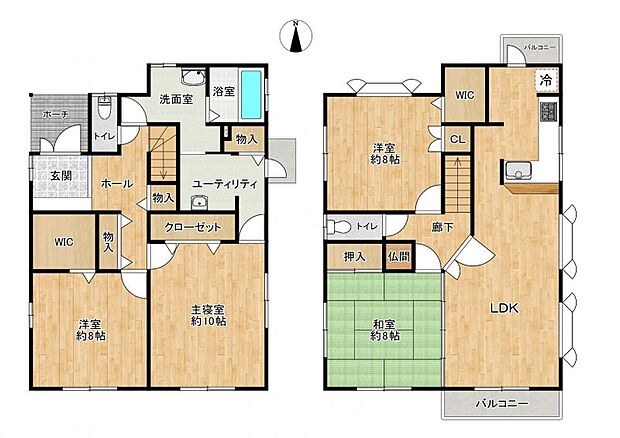 船橋市北本町2丁目(4LDK)の間取り