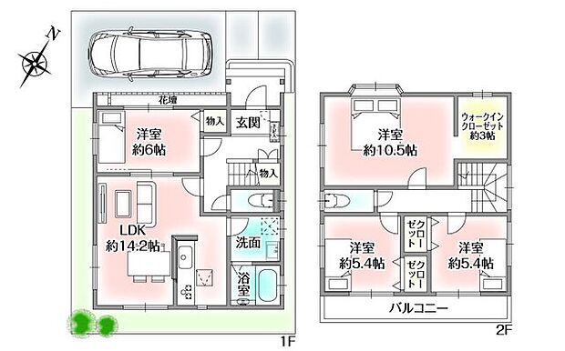 使い勝手の良い4LDK♪　一階居室は子育て用のお部屋としたり、ご両親のお部屋にしたりと使い方自由♪