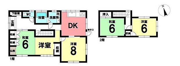 中古戸建　碧南市東山町五丁目(4LDK)の間取り