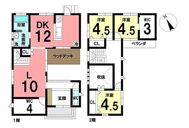 中古戸建　碧南市中後町一丁目(3LDK)の間取り