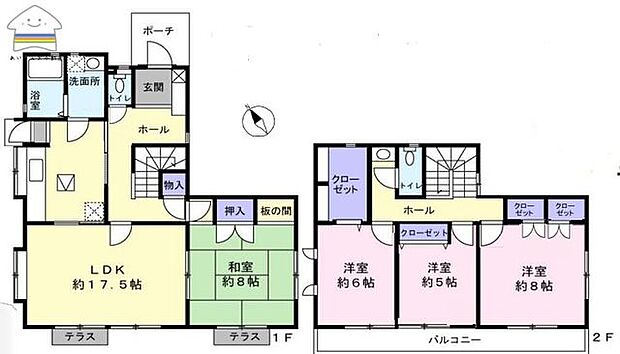 4LDK+WIC水周りの動線がよい間取りです