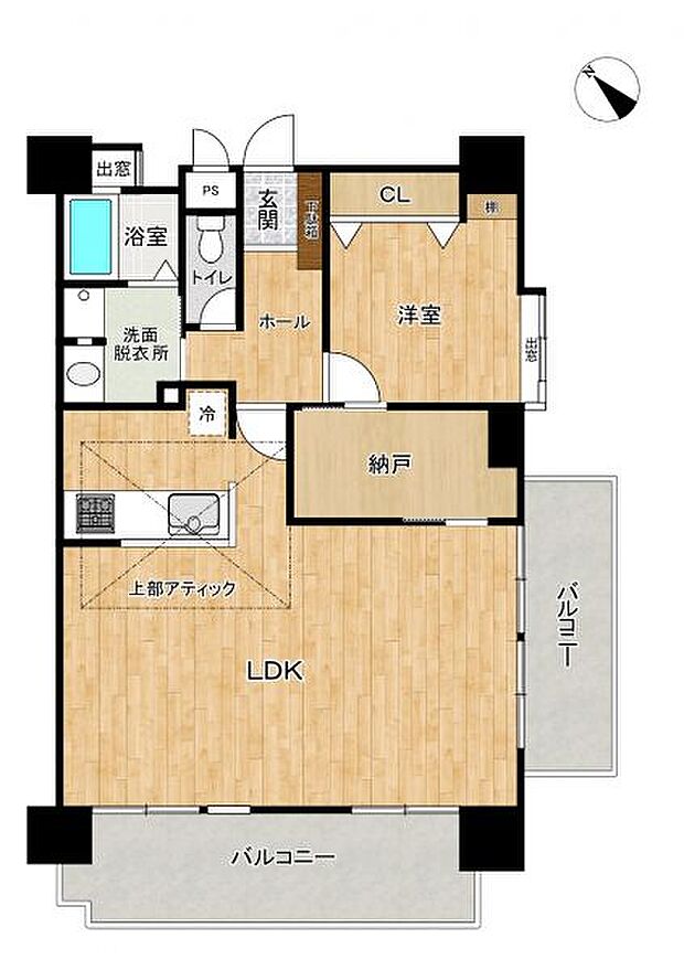 70m2超えの1LDKの間取りです！