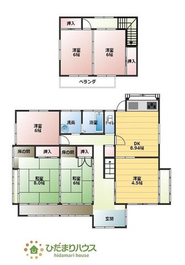 6DKなので、家族が増えても安心！