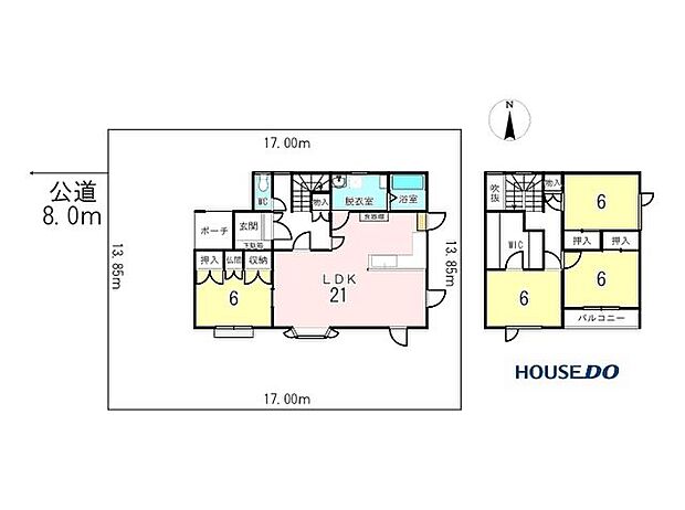 中古戸建　美山町東1丁目(4LDK)の間取り