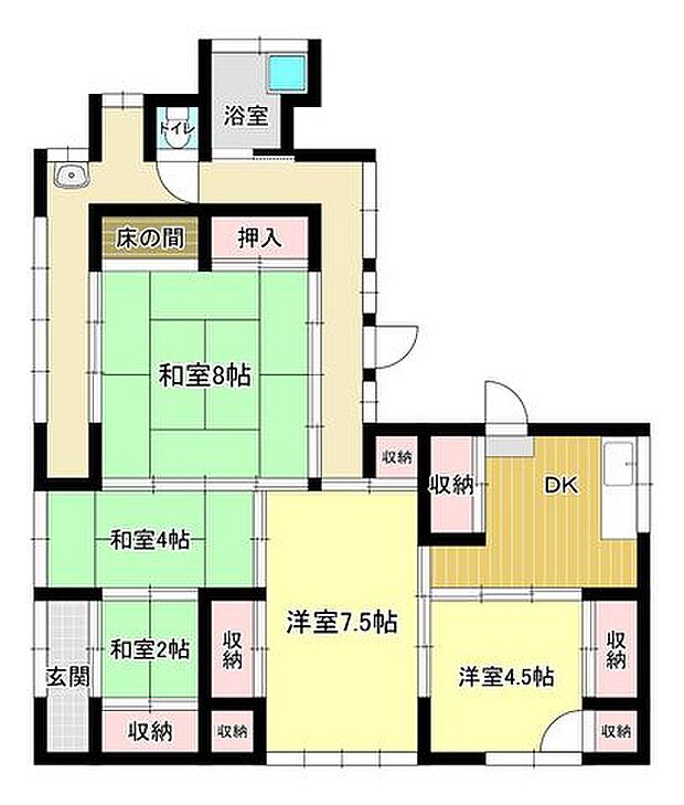 松崎町　中古戸建(4DK)の間取り