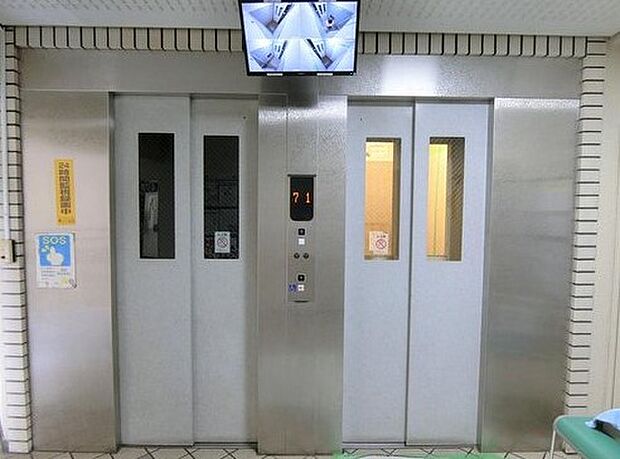 エレベーターはモニター付きなので、防犯面も安心ですね！