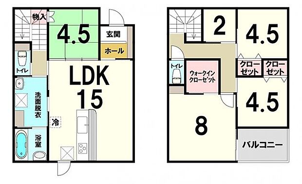 汎用性の高い和室もある4LDK。ウォークインクローゼットも付いています♪