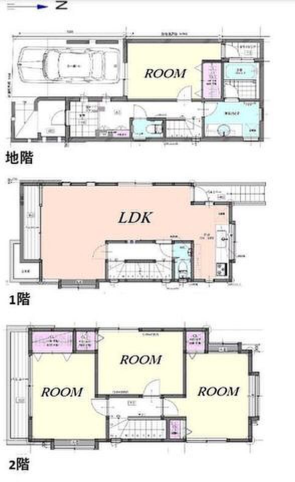 中町3丁目　中古戸建(4LDK)の間取り