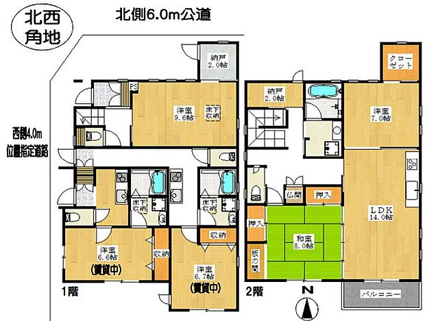 常盤台4丁目　賃貸併用住宅(3LDK)の間取り