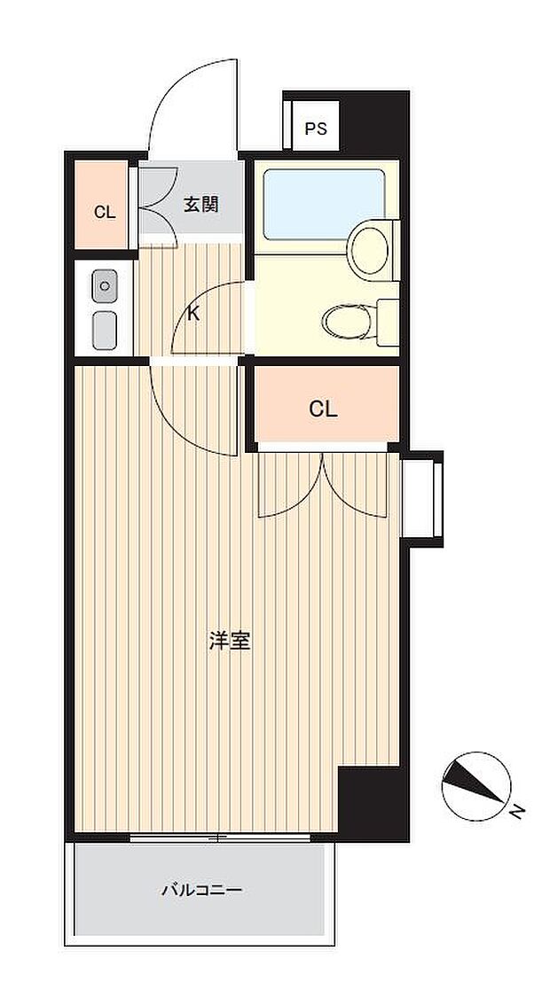 朝日プラザ久留米ステーションスクエア(1K) 6階の間取り