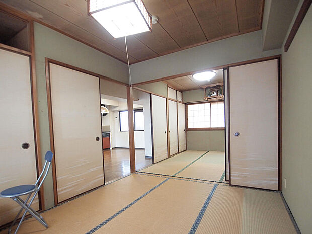 【和室】LDKに隣接した洋室・和室の戸を開放すれば室内全体の空気の入れ替えがスムーズに行えます。