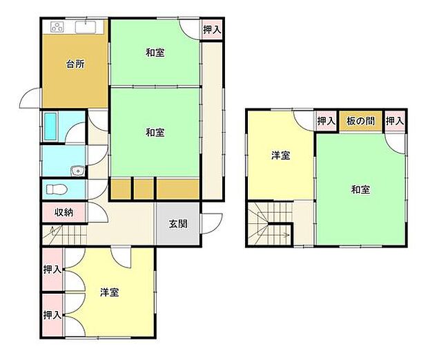 中古戸建(5DK)の間取り