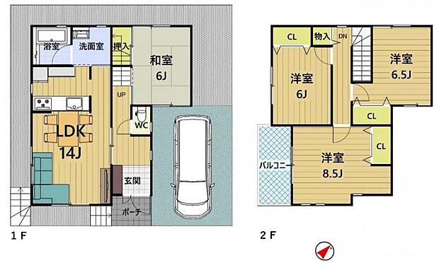 中古戸建　西宮市名塩木之元(4LDK)の間取り