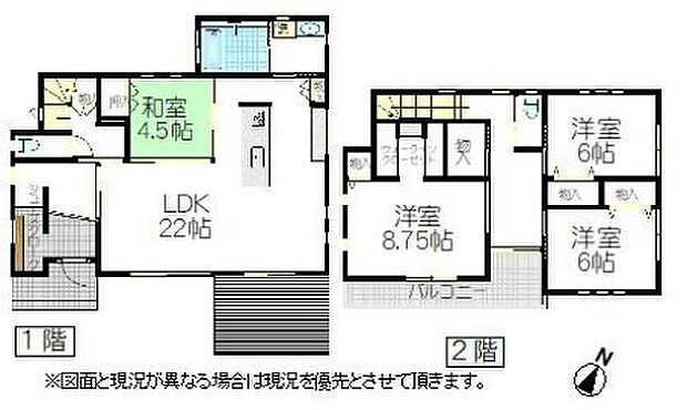 建物面積：126.38平米 LDKは広々と22帖もございます。 アイランドキッチンで家事動線楽々です。