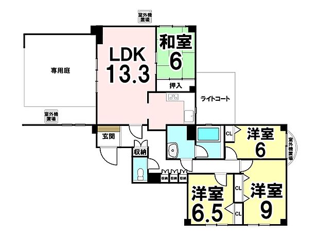 Ａｃｉｔｙタワーズイースト・ウィング棟(4LDK) 1階の間取り