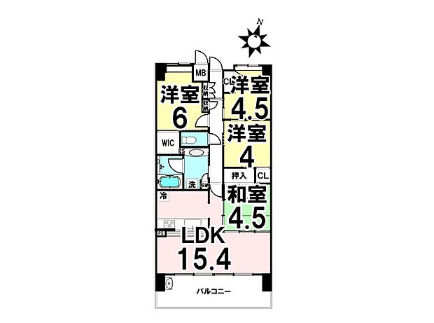 ヴェルディこころ(4LDK) 5階の間取り