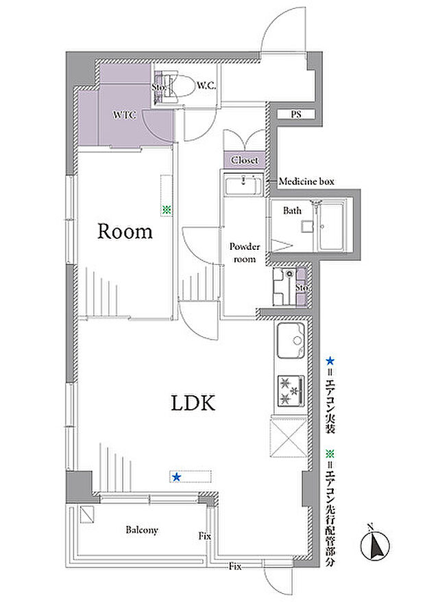 メゾン池袋要町(1LDK) 4階の間取り