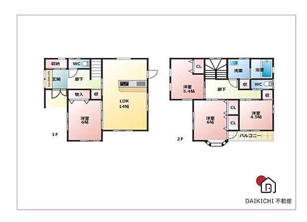 深谷市国済寺　中古戸建(4LDK)の間取り