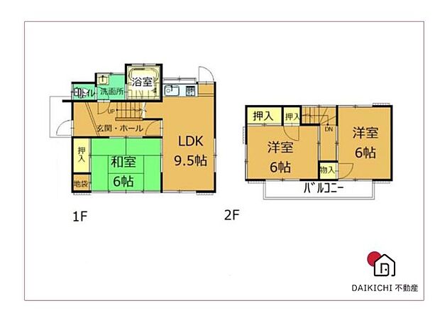 本庄市下野堂　中古戸建(3LDK)の間取り