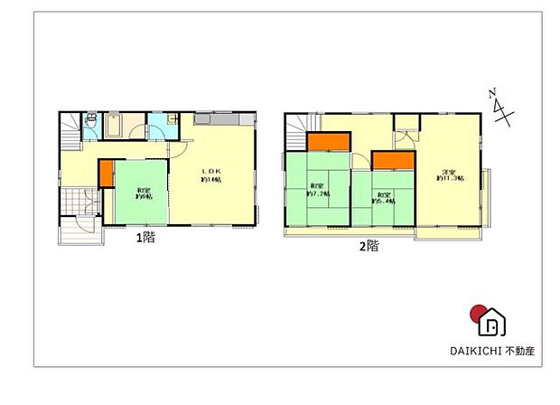 深谷市上柴町東　中古戸建(4LDK)の間取り