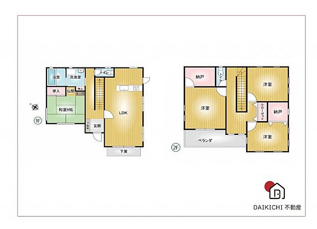 本庄市児玉町下浅見　中古戸建(4LDK)の間取り