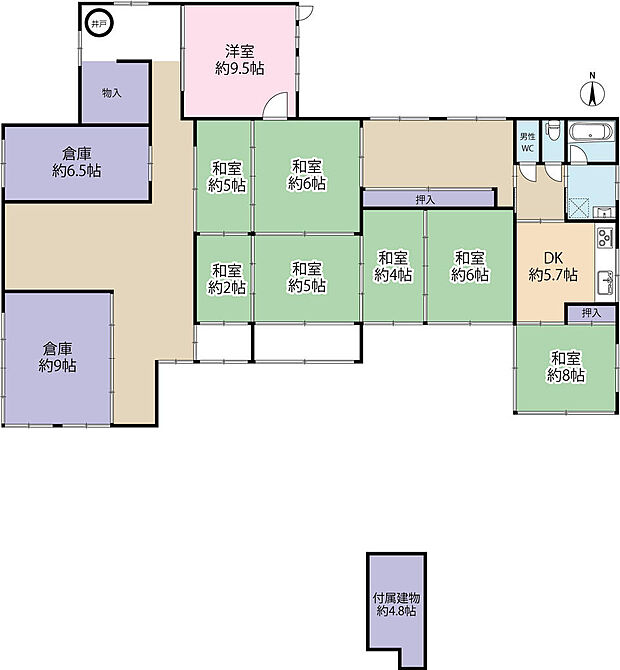 香南市野市町兎田320(10DK)の間取り