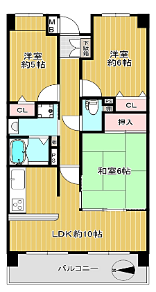 ファミール深江橋・アーバンステージ(3LDK) 7階/702の間取り