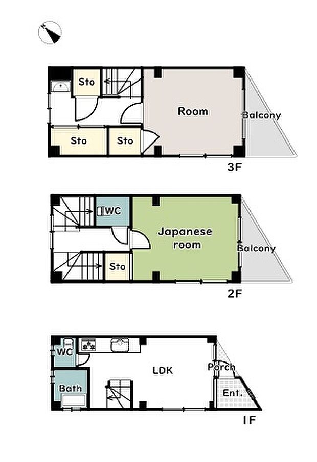 西日暮里　中古戸建(2LDK)の間取り