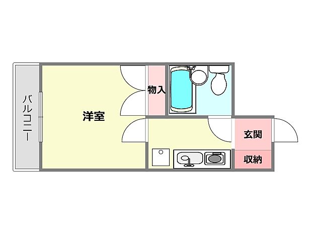 ダイドーメゾン園田2(1R) 1階の間取り